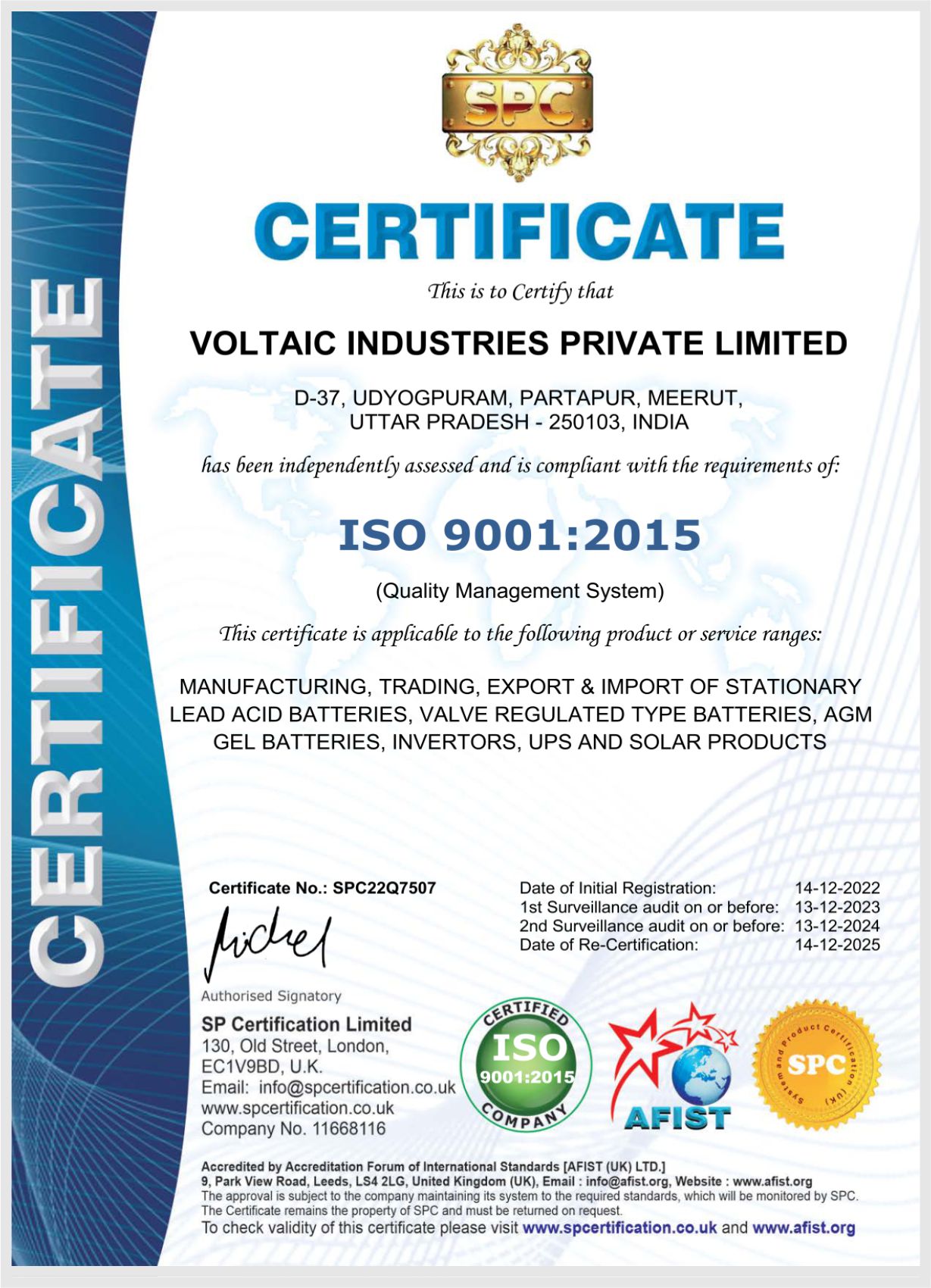 certificate