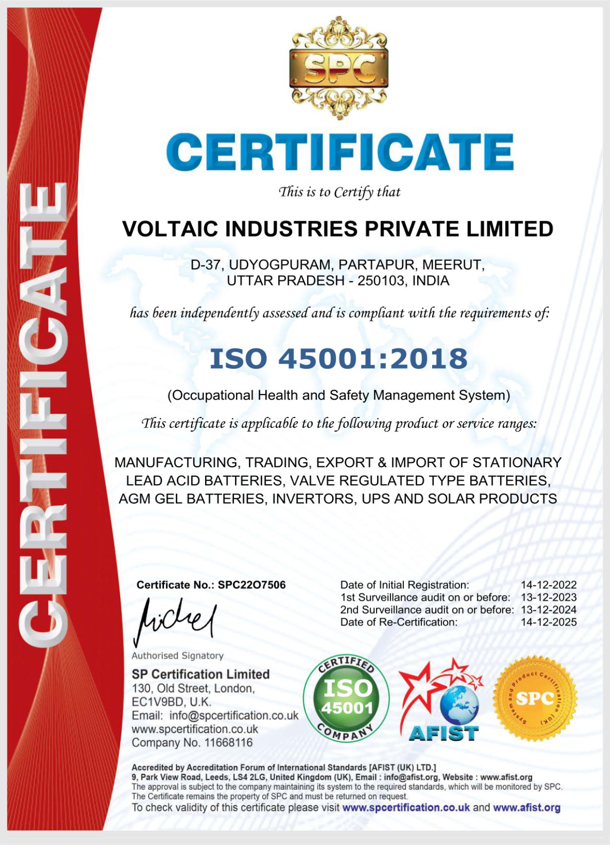 certificate
