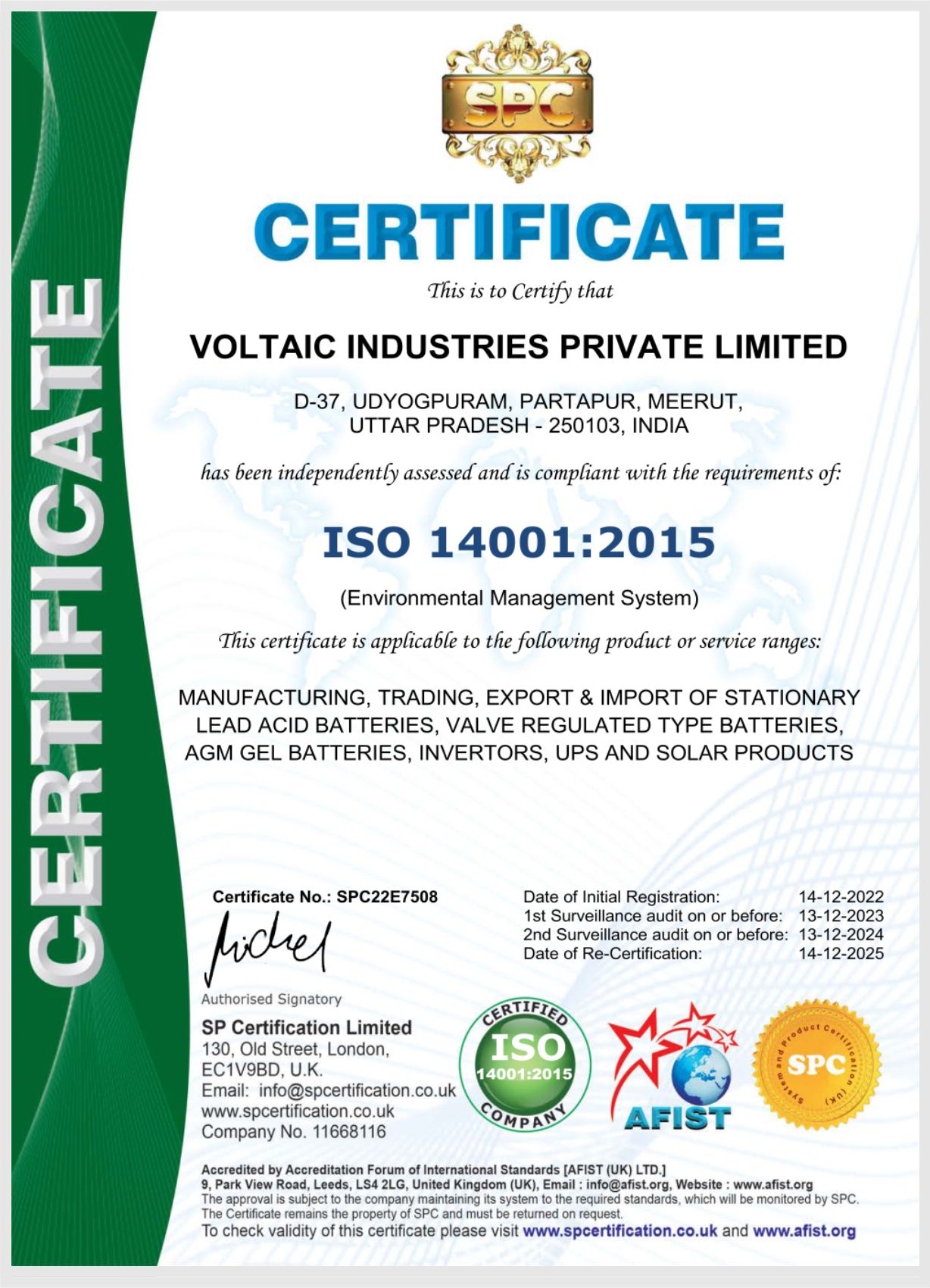 certificate