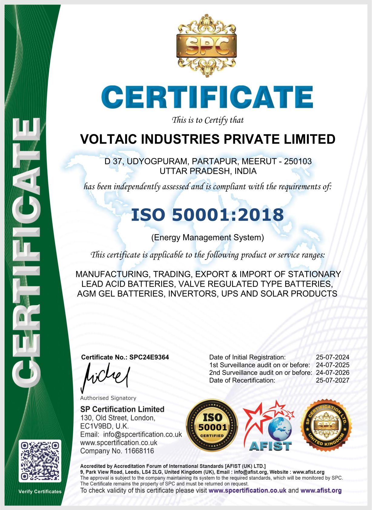certificate
